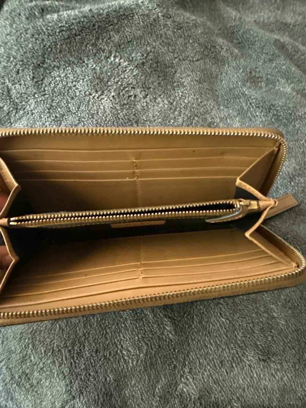 Versace tan wallet